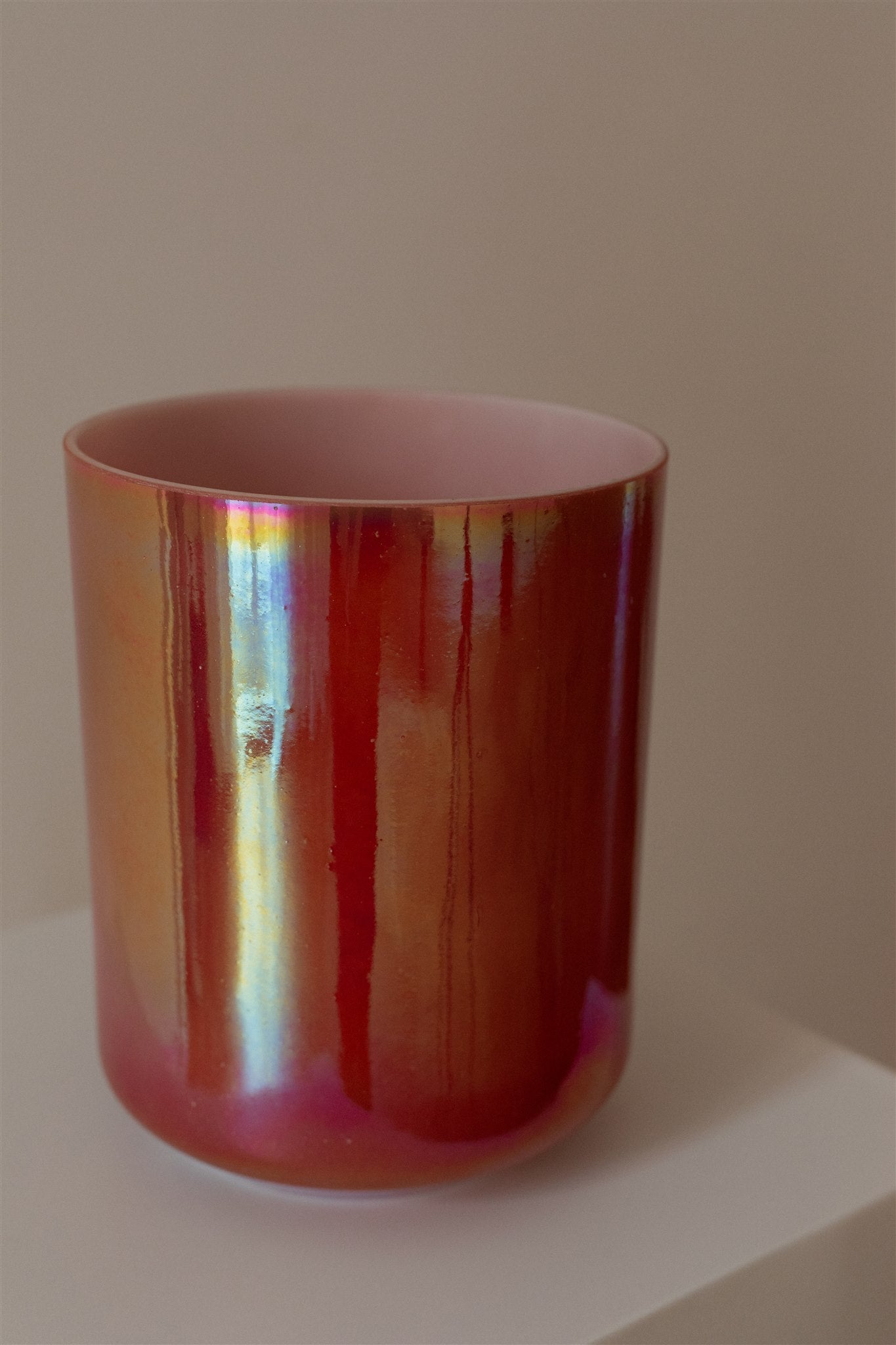 7" F#+10 Rose Quartz, Platinum Bowl
