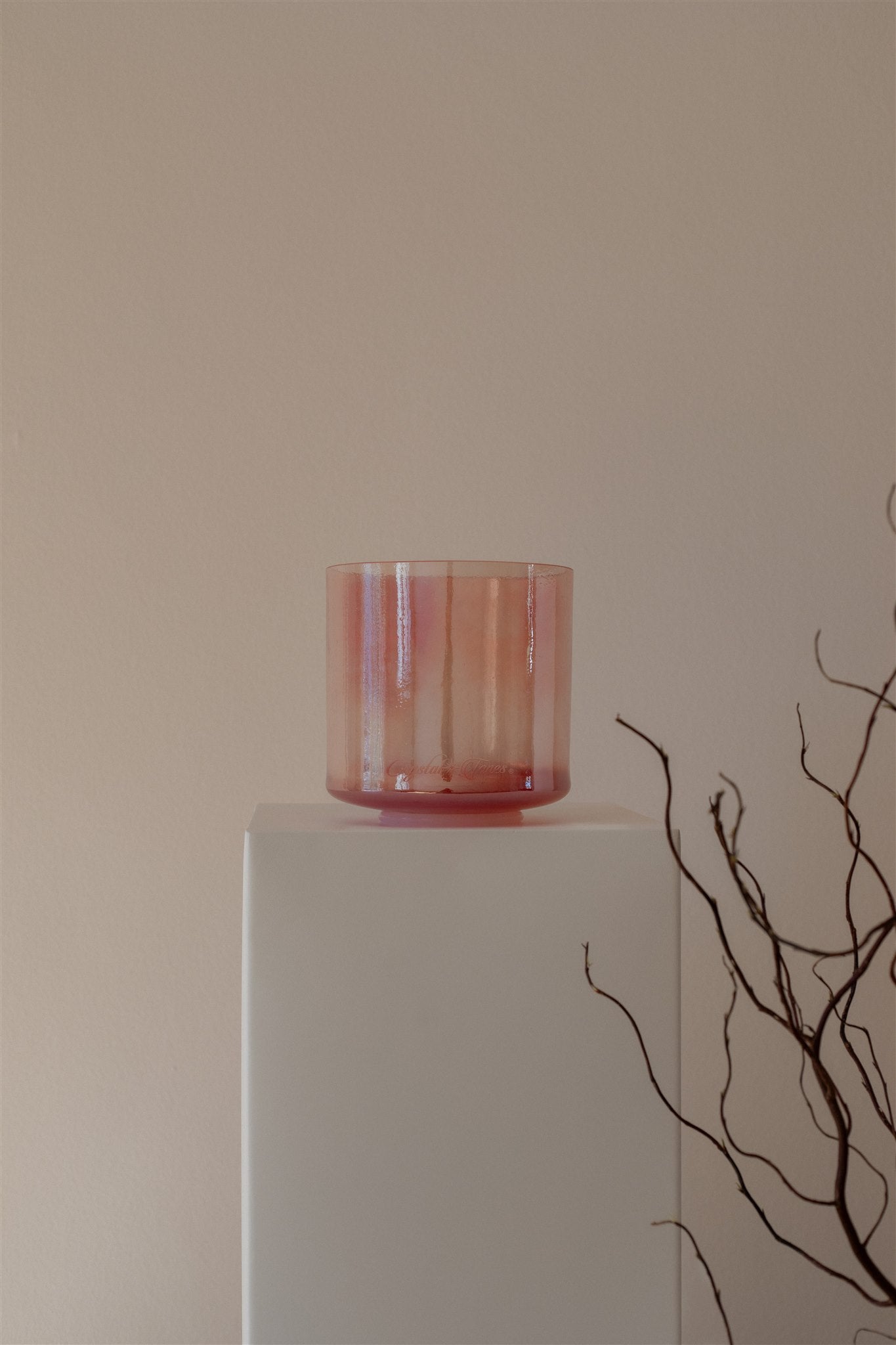 8" D#+10 Rose Quartz, Palladium Bowl