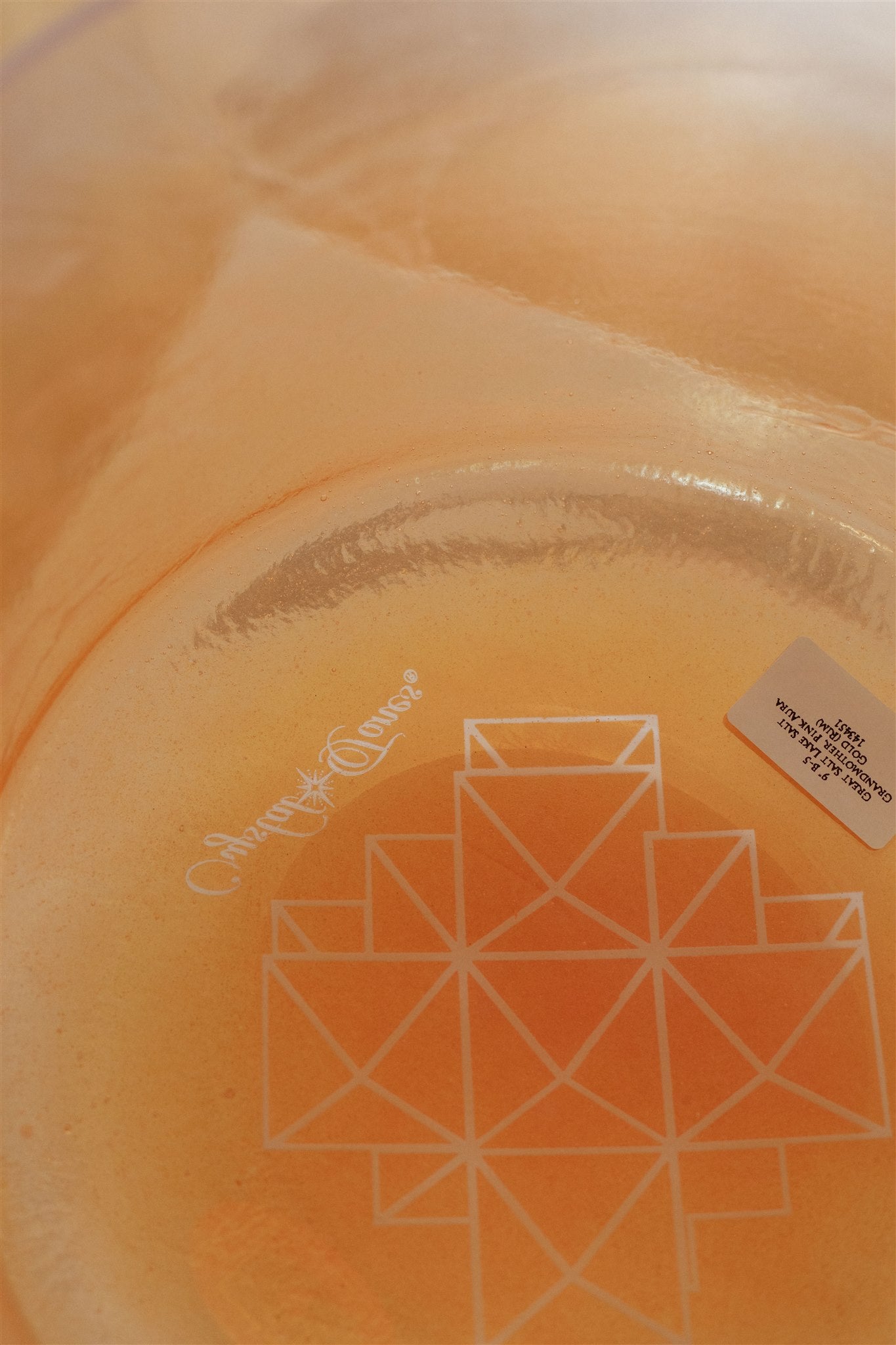 9" B-5 Great Salt Lake Salt Grandmother, Pink Aura Gold (Rim)