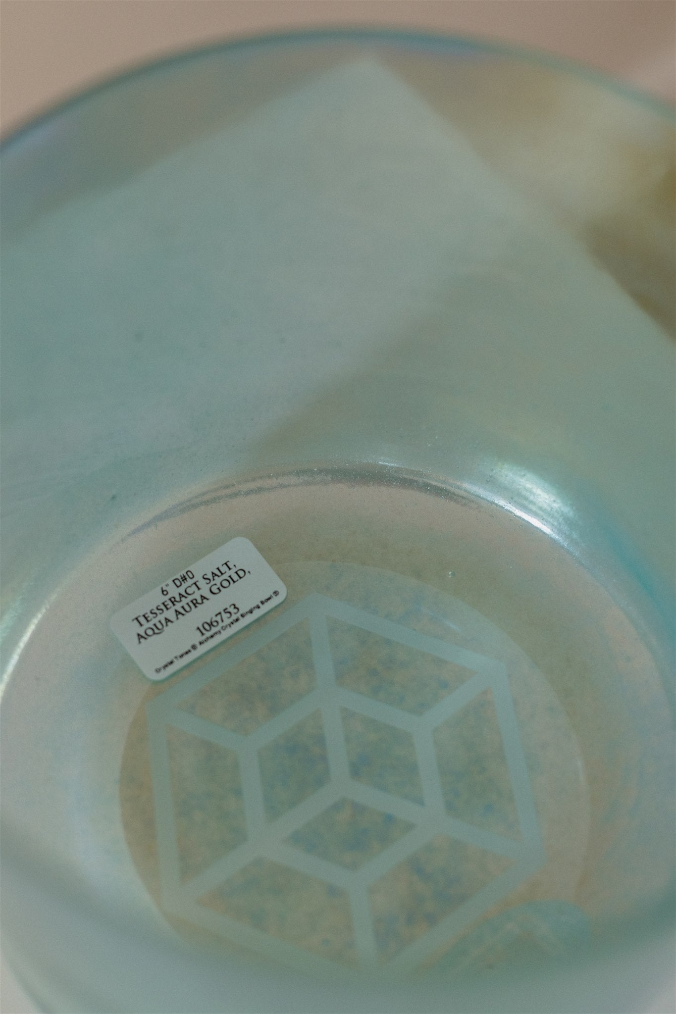 6" D#0 Tesseract Salt, Aqua Aura Gold
